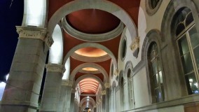 The arcade at the front of Torino Porta Nuova station