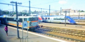 Trains await departure from Dijon-Ville