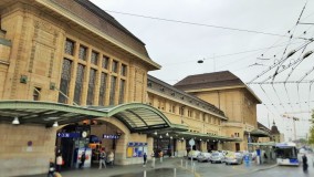 The exterior of Lausanne Gare, the Est departure hall is nearest the camera