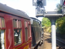 The Jacobite Steam Train departs from Fort William