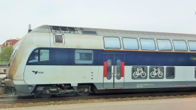 A double-deck train as used on some Regional-tog services in Denmark