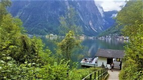 Transferring to the ferry at Hallstatt rail station