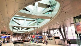 The high speed rail station at Frankfurt Airport