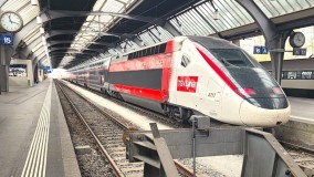 A TGV Lyria train in Zurich HB