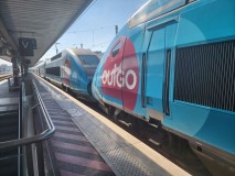 A Ouigo service awaits departure at the Gare De Lyon