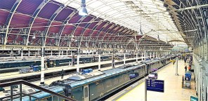 Looking across Paddington station from platform 1