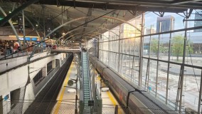A TGV train to Brussels awaits departure from Lille Europe station
