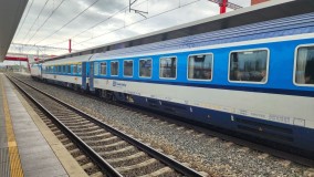 A train operated by CD