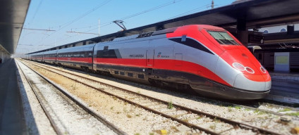 Another Frecciarossa train awaits departure from Venice