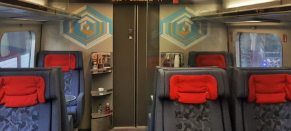 1st class interior of Danish IC train used for EC services.