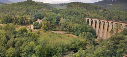 Le viaduc de Chamborigaud from a Nimes - Clermont Ferrand train
