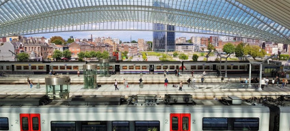 Belgian trains in Liège-Guillemins station