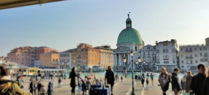 The stunning view of San Simeone Piccolo from the exit at Venezia S.L. station