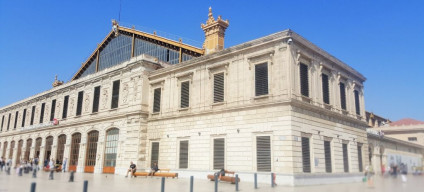 Marseille St Charles station viewed from the terrace, a great area in which to wait for a train