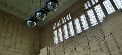 The beautiful main departure hall at Gare Lausanne