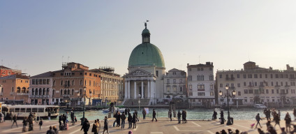 The stunning  San Simeone Piccolo church is across the Grand Canal from Venezia S. Lucia