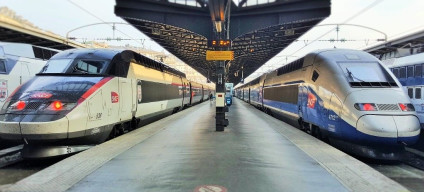 Iconic single and double-deck TGV trains