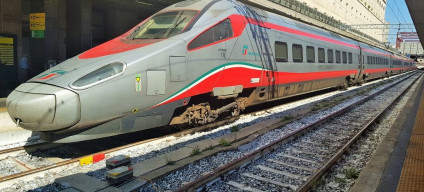 One of the multiple types of train used on Frecciargento services