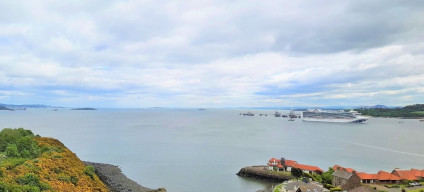 Looking down on the Firth of Forth from the other side of the bridge