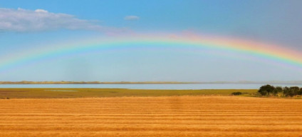 Sadly there is no guarantee of rainbows as the train leaves Edinburgh behind