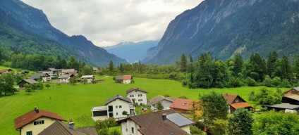 Through the Arlberg Pass on a train between Feldkirch and Buchs