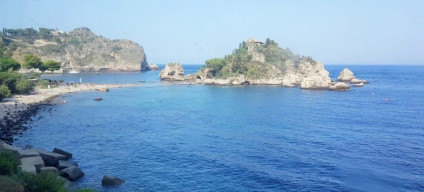 The wonderful views to the north of Taormina