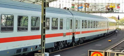 A train from Amsterdam has arrived in Berlin