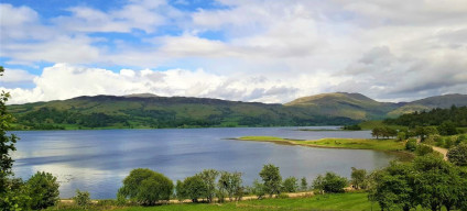 Passing  a sea loch near the end of a journey to Oban