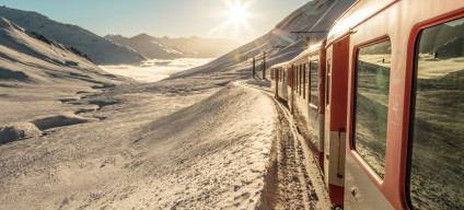 Ride the train up to Zermatt in order to take the Glacier Express