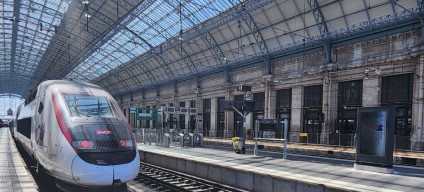 A TGV train in Bordeaux St Jean