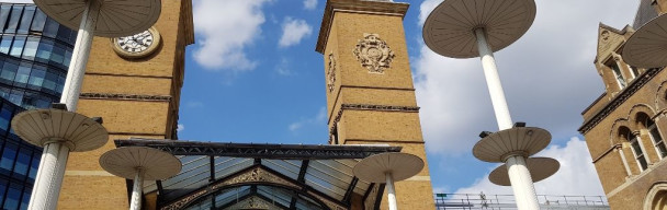 The entrance to the station on Liverpool Street