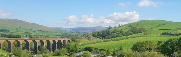 Approaching Oxenholme station on the left look out for Low Gill viaduct