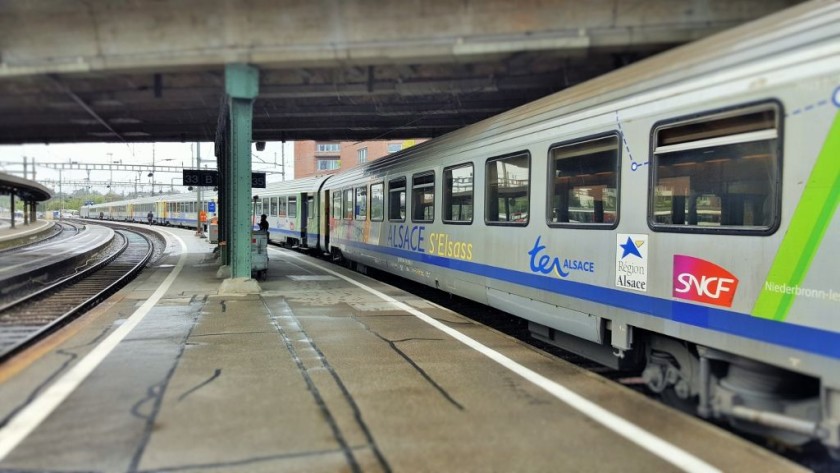 The TER trains used on the Strasbourg - Basel route