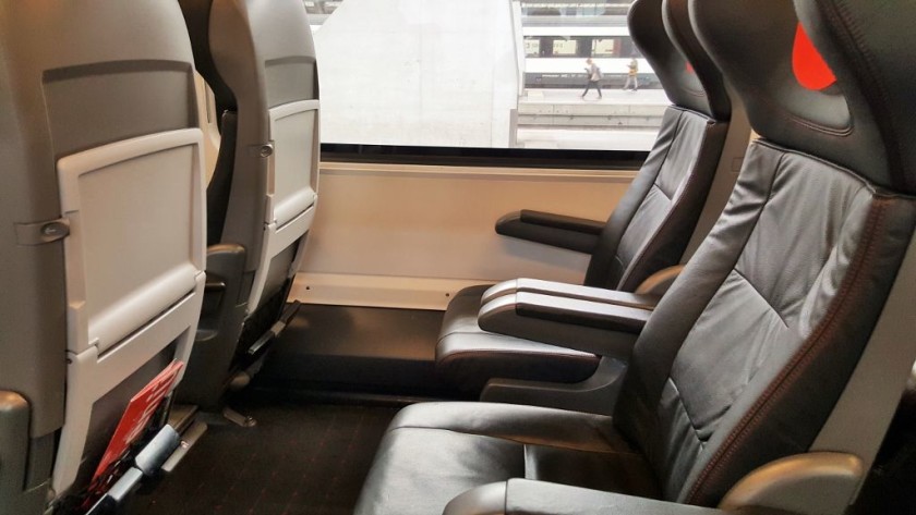 1st class seating on an OBB Railjet