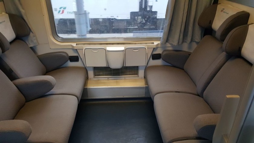 A 1st class compartment on a yet to be refurbished train