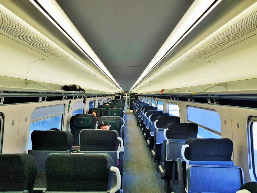 A First Class seating saloon on an Intercity Express train