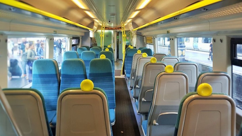 ...but other seats in Standard Class are arranged 2 + 3