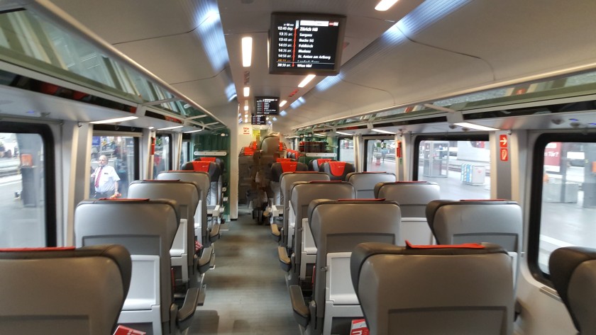 A general view of a First Class seating saloon