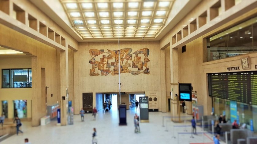 The main entrance hall is an icon of post-war architecture