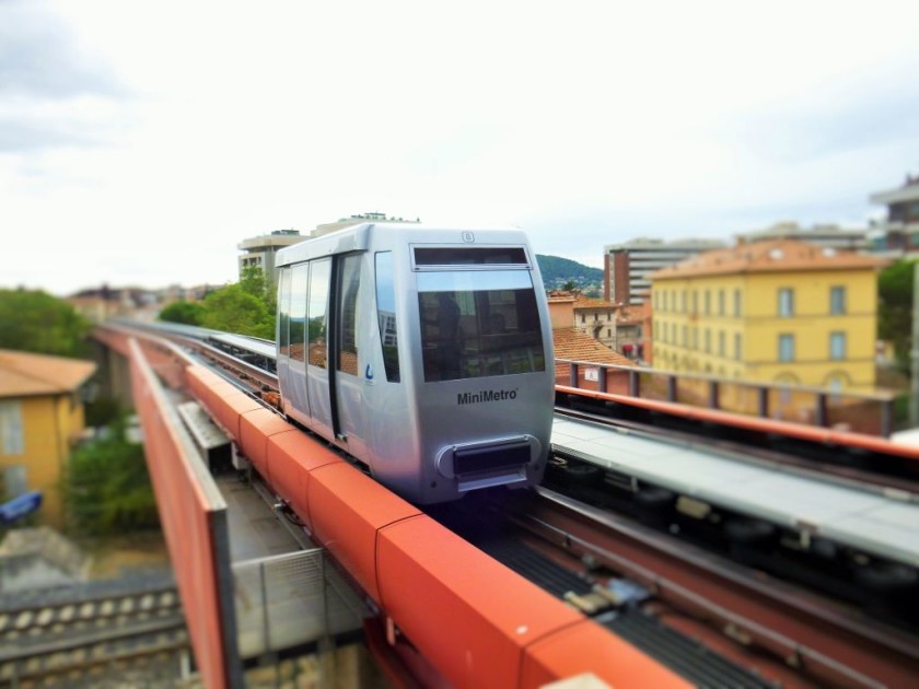 A close up view of a Mini-Metro shuttle