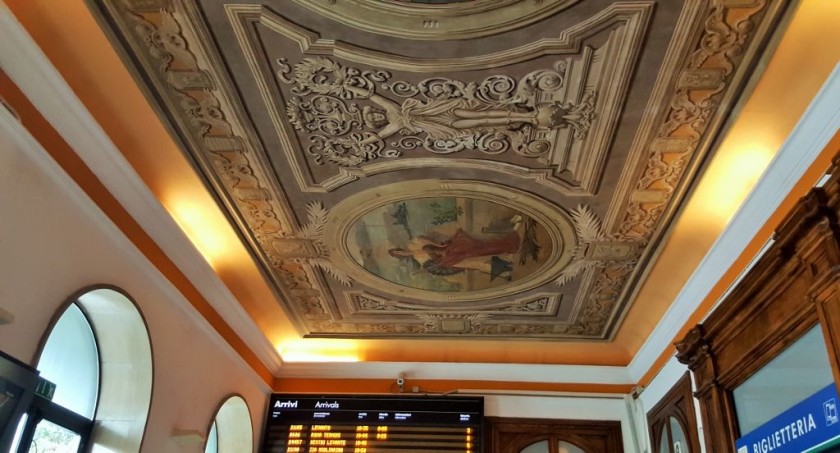 The beautiful ticket booking hall at La Spezia Centrale