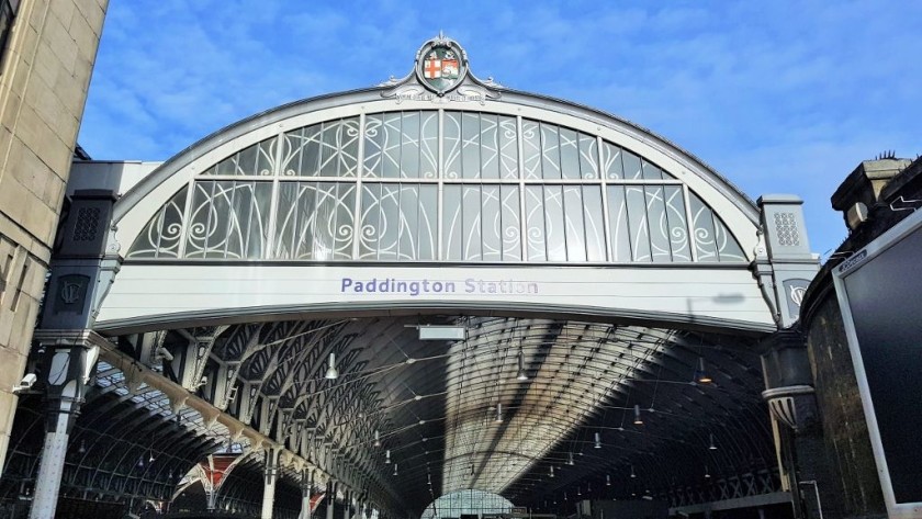 The main entrance to Paddington station on Praed Street