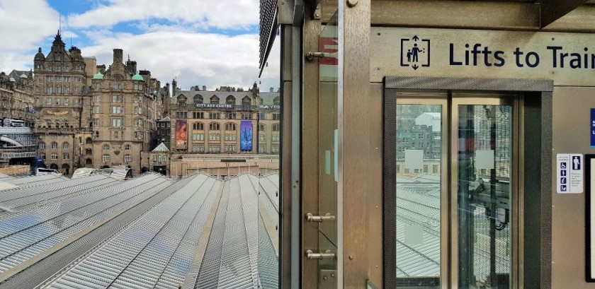 These lifts behind the main Princess Street entrance provide step-free access