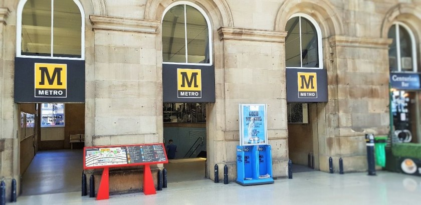 The entrance to the Metro within Newcastle station