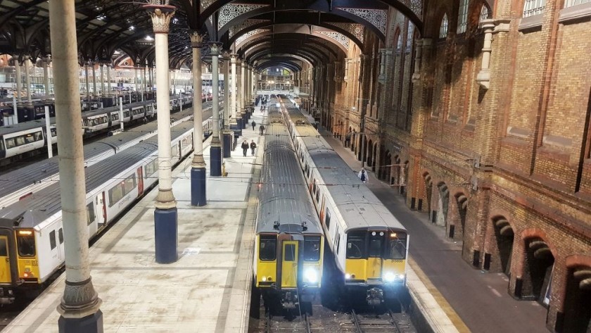 The fantastically evocative architecture with platform 1 on the right