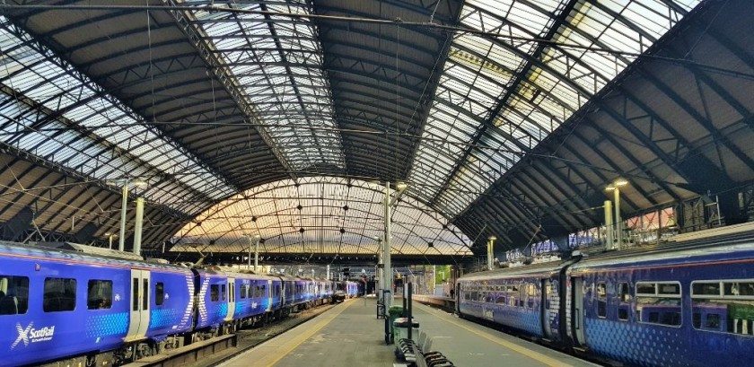 The magnificent arched roof over the station platforms has been retained