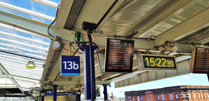Keep a close eye on the departure screens on platforms 13 and 14.