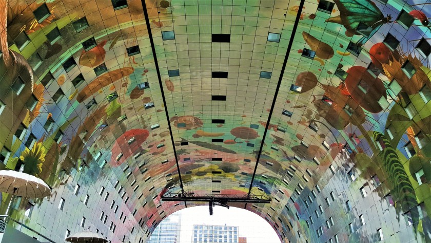 The rather fabulous Markthal is adjacent to Rotterdam-Blaak station