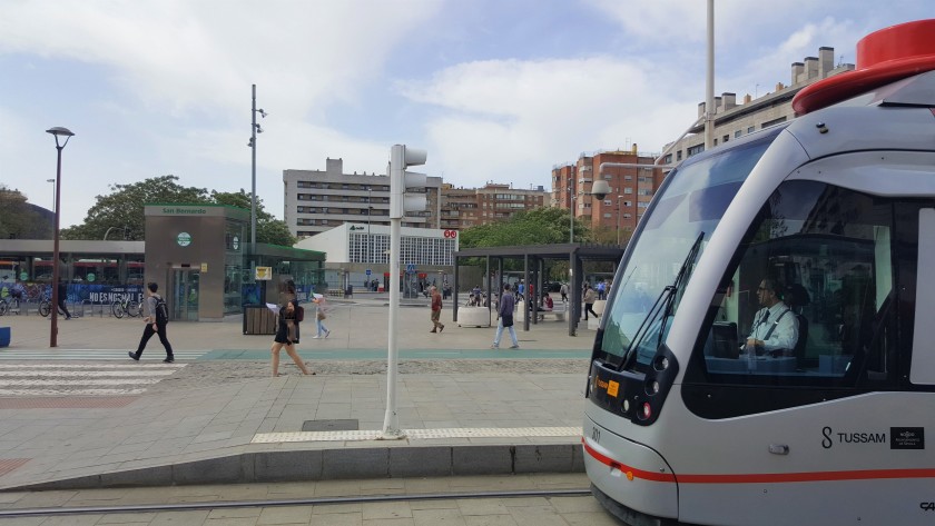The tram stop is steps away from San Bermado station