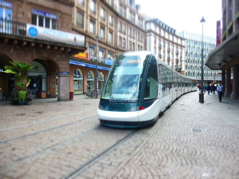The trams offer easy access to the central Strasbourg